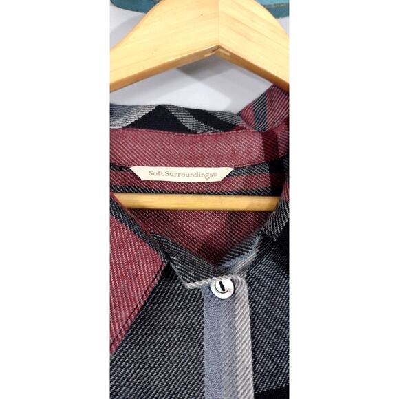 Soft Surroundings 1X Red Plaid Gayle Tartan Dress - Picture 11 of 12